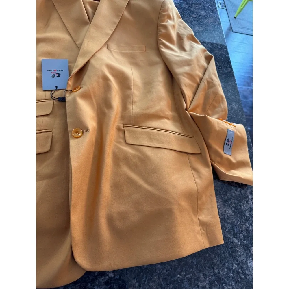 Kent & Park Mens 3 Piece Suit Gold M2770‎ Superior 150s Wool Touch 52R New